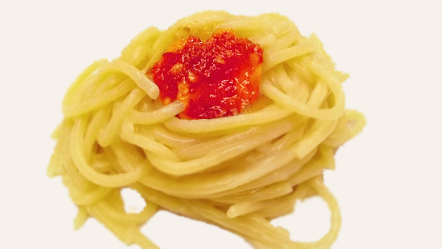 Spaghetti aglio, olio e…confettura di peperoncino