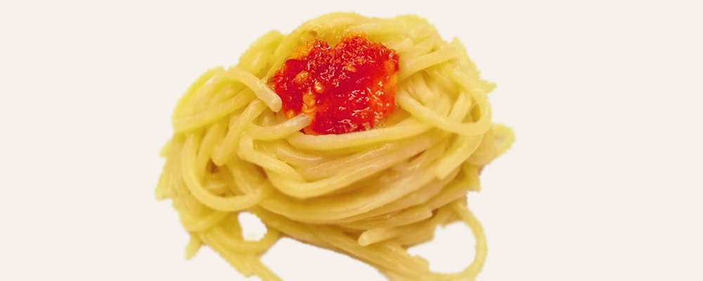 Spaghetti aglio, olio e…confettura di peperoncino